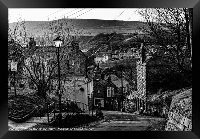 Descent into Robin Hoods Bay Framed Print by Ian Donaldson