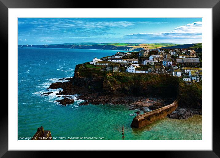 Port Isaac Framed Mounted Print by Ian Donaldson