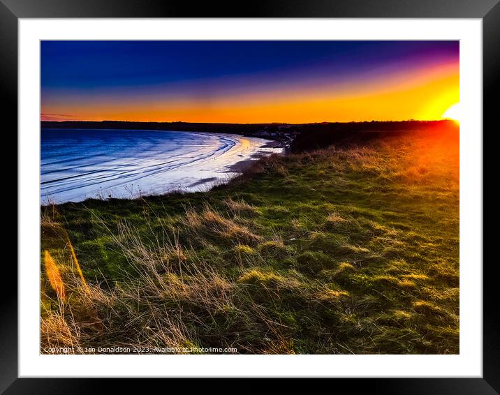  Sunset over Filey Bay Framed Mounted Print by Ian Donaldson