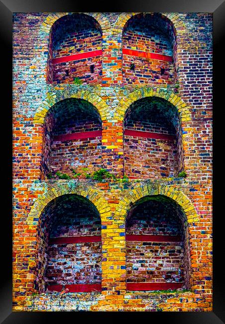 Coloured Arches on Moira Furnace Framed Print by Ian Donaldson