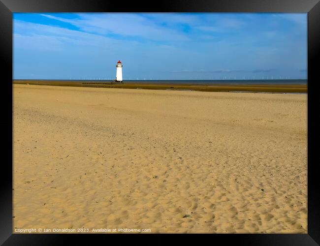 Point of Ayr Lighthouse Framed Print by Ian Donaldson