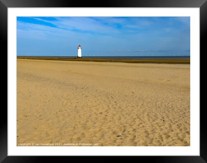 Point of Ayr Lighthouse Framed Mounted Print by Ian Donaldson