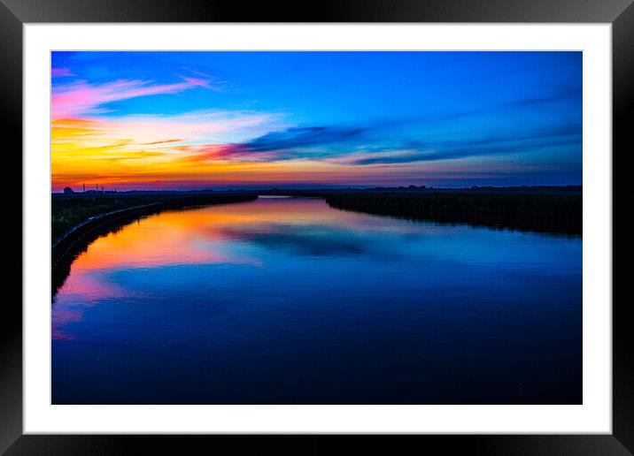 Dusk on the Broads Framed Mounted Print by Ian Donaldson