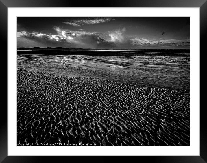 Sand Patterns Framed Mounted Print by Ian Donaldson