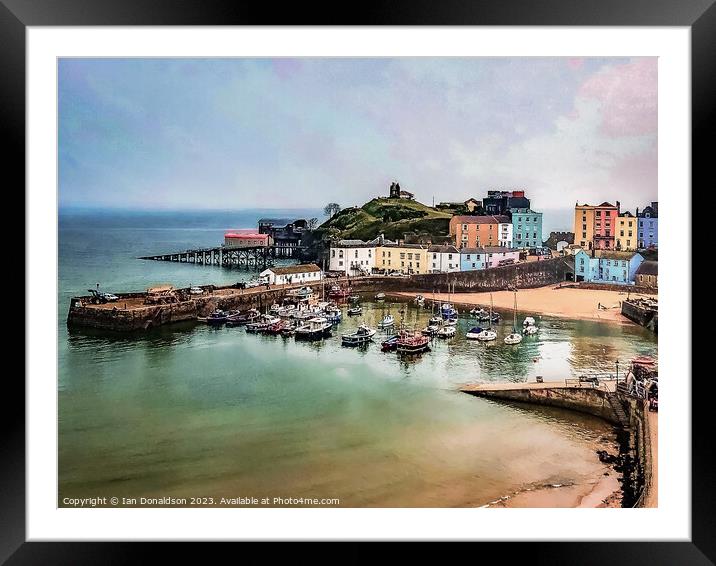 Tenby Framed Mounted Print by Ian Donaldson