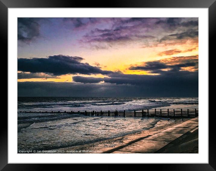 Bacton Beach Framed Mounted Print by Ian Donaldson