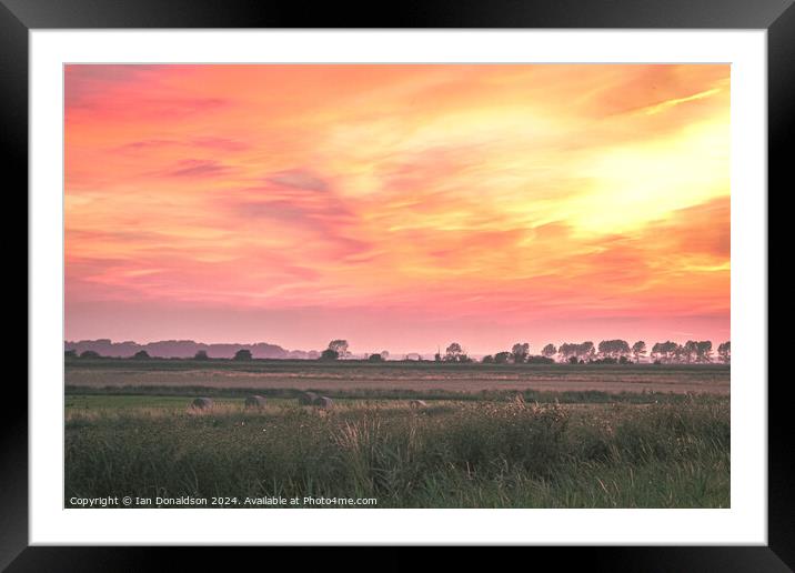 Norfolk Sunset Framed Mounted Print by Ian Donaldson