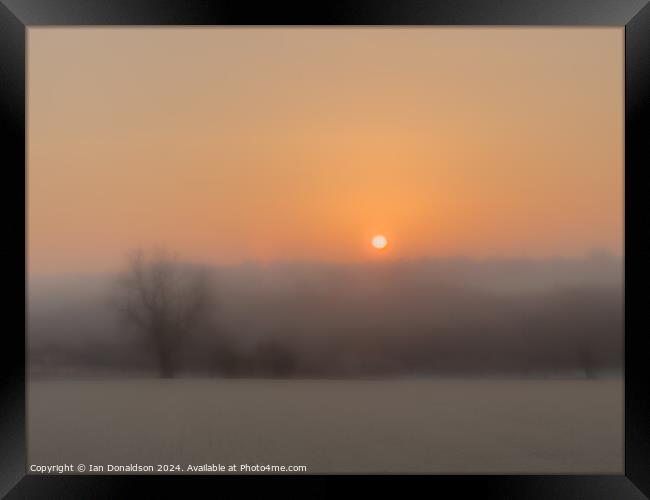 Sun, Ice, and Mist Framed Print by Ian Donaldson