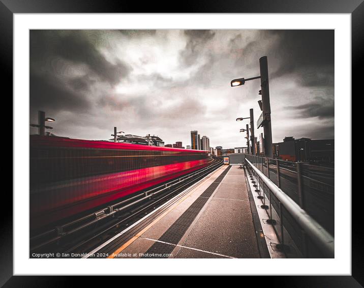 Docklands Light Railway Framed Mounted Print by Ian Donaldson