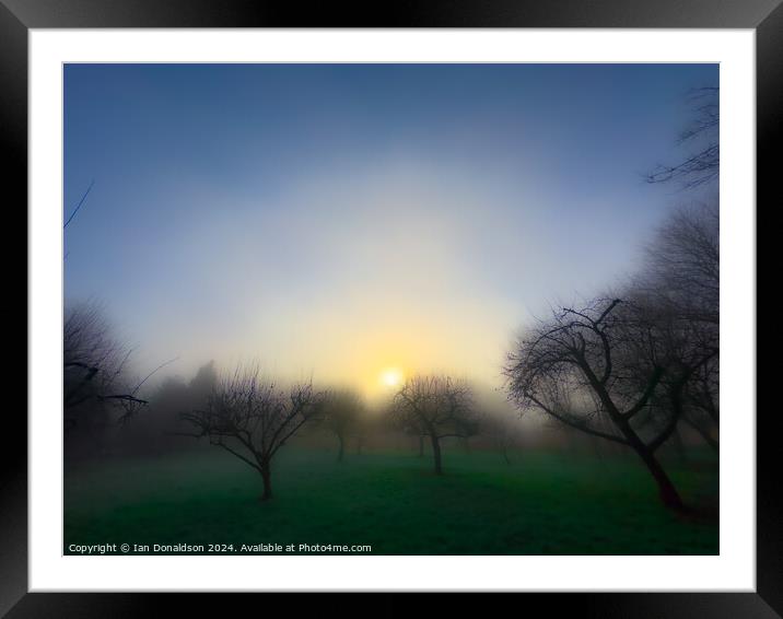 Pale Sun Rising Framed Mounted Print by Ian Donaldson