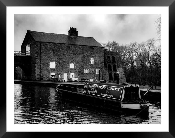 Moira Furnace and Canal Barge Framed Mounted Print by Ian Donaldson