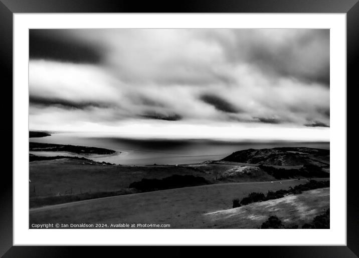 Aberdovey in Monochrome Framed Mounted Print by Ian Donaldson