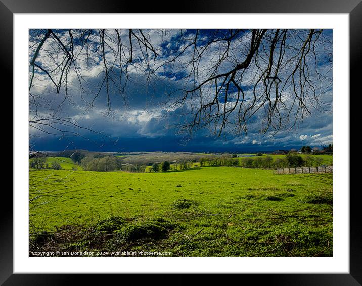 Sunshine and showers Framed Mounted Print by Ian Donaldson