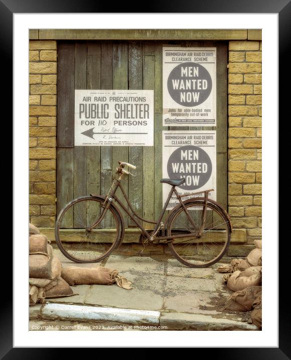 Rusty Wheels Framed Mounted Print by Darrell Evans