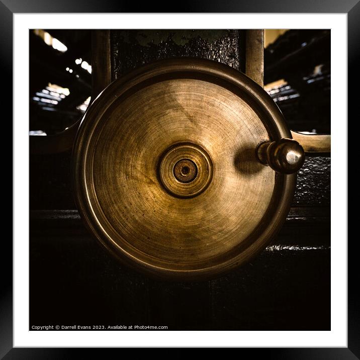 Control Wheel Framed Mounted Print by Darrell Evans