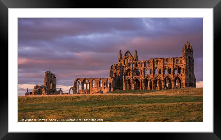Whitby Abbey Framed Mounted Print by Darrell Evans