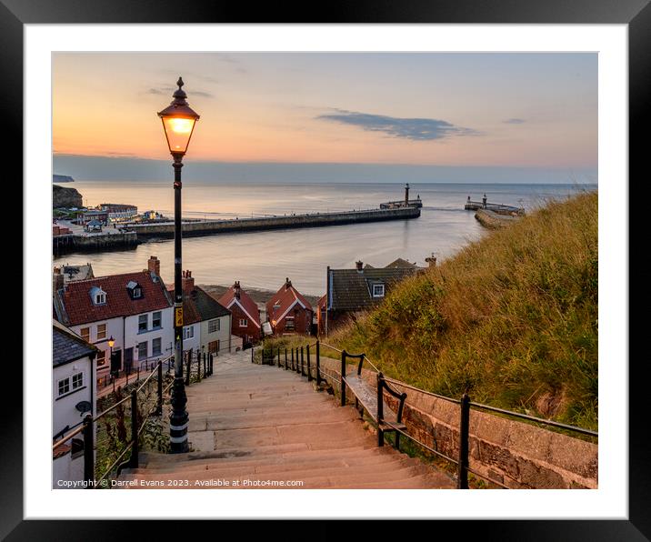 Whitby Steps from S4 Framed Mounted Print by Darrell Evans