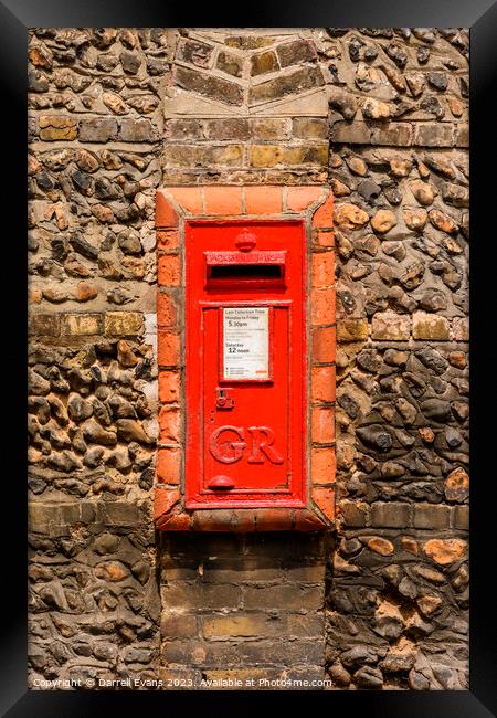 Mailbox Framed Print by Darrell Evans