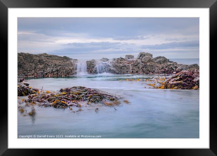 Incoming Tide Framed Mounted Print by Darrell Evans