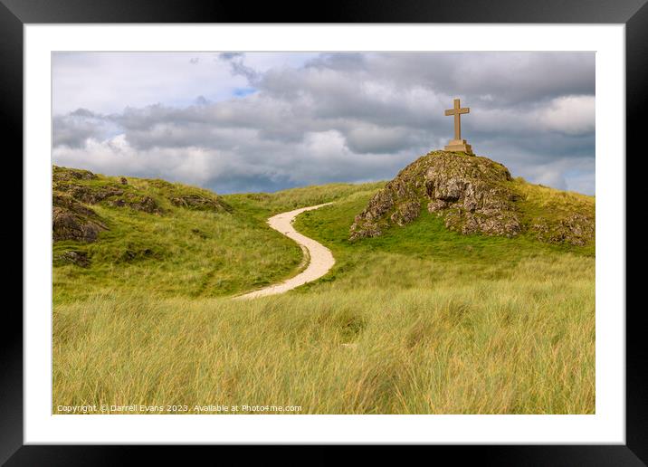 St Dwynwen's Cross Framed Mounted Print by Darrell Evans