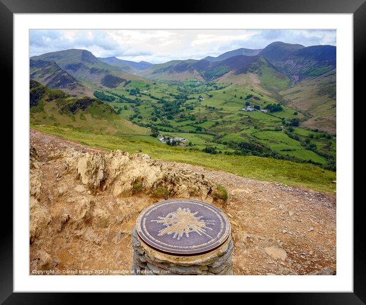 Catbells View Framed Mounted Print by Darrell Evans