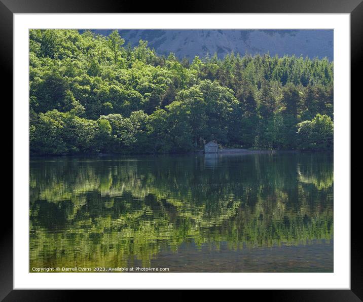 Boathouse at Crummock Water Framed Mounted Print by Darrell Evans