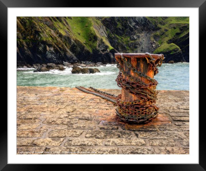 Capstan at Mullion Cove Framed Mounted Print by Darrell Evans