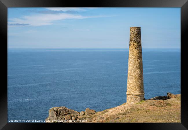 Chimney on the edge Framed Print by Darrell Evans