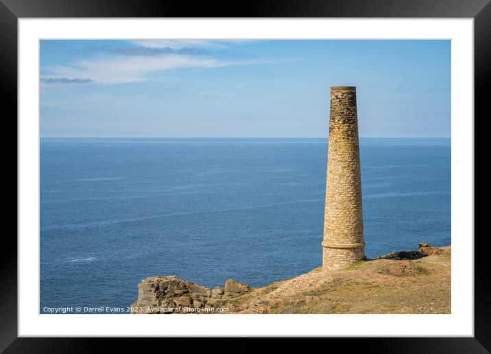 Chimney on the edge Framed Mounted Print by Darrell Evans