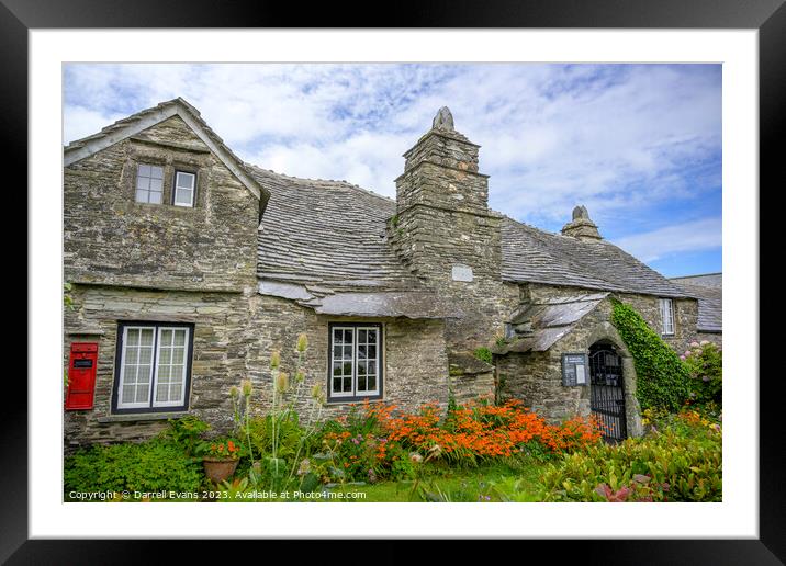 Tintagel Post Office  Framed Mounted Print by Darrell Evans