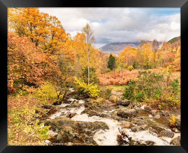 Ashness to Keswick in Autumn Framed Print by Darrell Evans