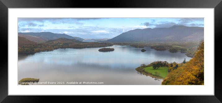 Across Derwent Water Framed Mounted Print by Darrell Evans