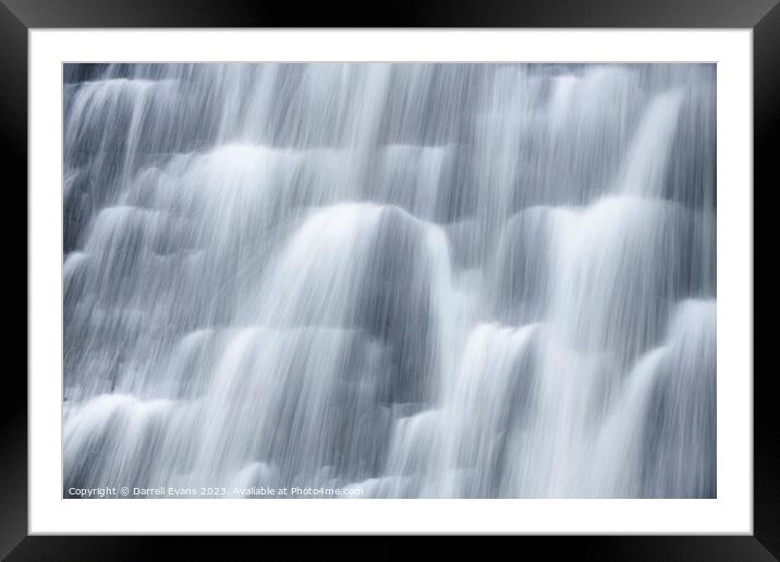 Water Overflow Framed Mounted Print by Darrell Evans