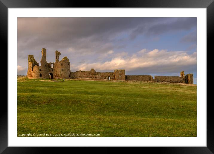 Dunstanburgh Castle Framed Mounted Print by Darrell Evans