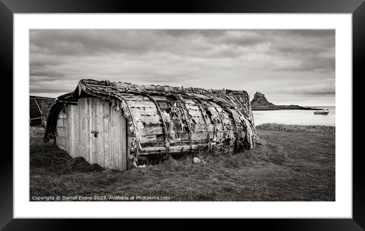 Lindisfarne hut Framed Mounted Print by Darrell Evans