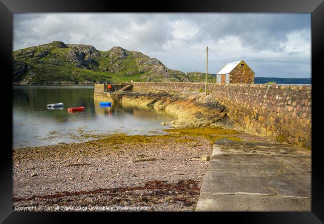 Harbour at Lower Diabaig Framed Print by Darrell Evans