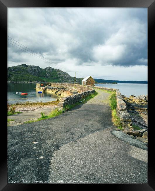  Lower Diabiag Harbour Framed Print by Darrell Evans