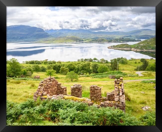 Loch Torridon view from Wester Aligin Framed Print by Darrell Evans