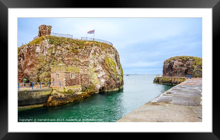 Dunbar Harbour Entrance Framed Mounted Print by Darrell Evans