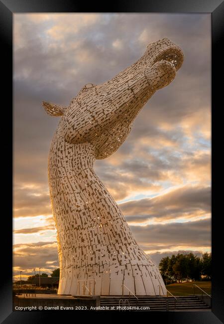 The Kelpies Framed Print by Darrell Evans
