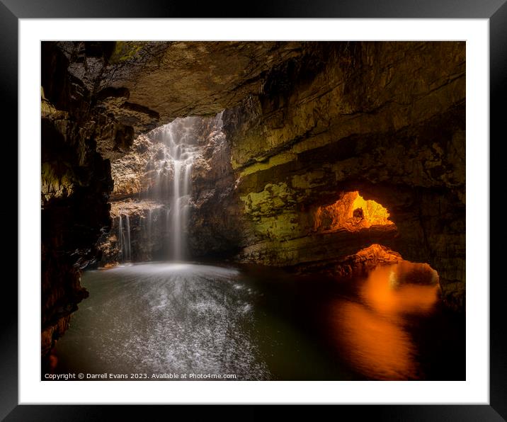 Smoo Cave Framed Mounted Print by Darrell Evans