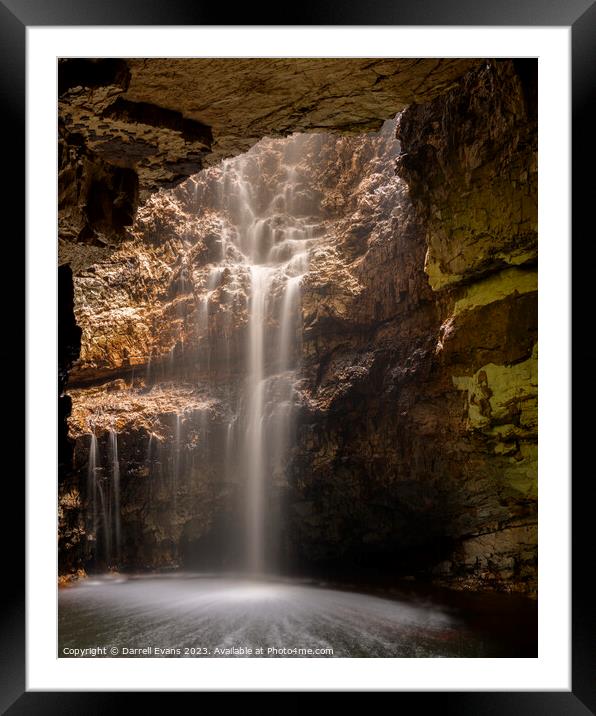 Smoo Cave Framed Mounted Print by Darrell Evans