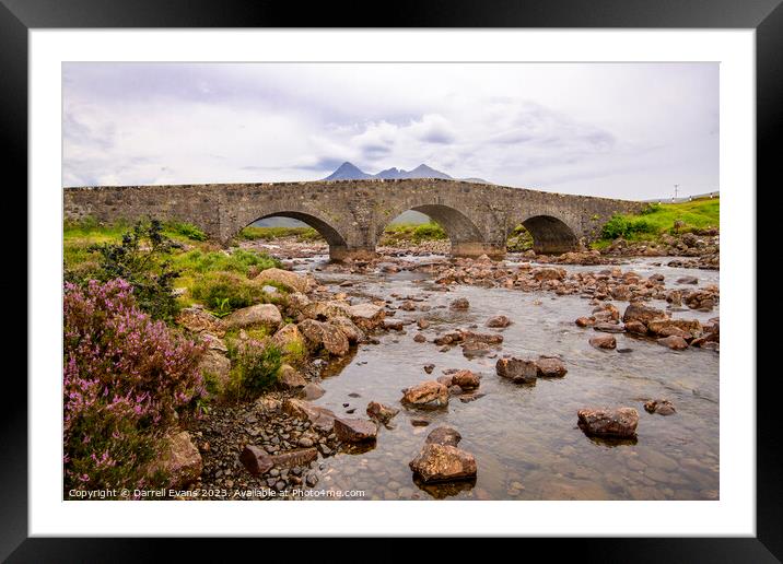 Bridge at Sligachan Framed Mounted Print by Darrell Evans