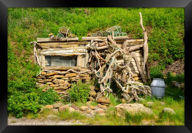 Wood and Sticks Framed Print by Darrell Evans