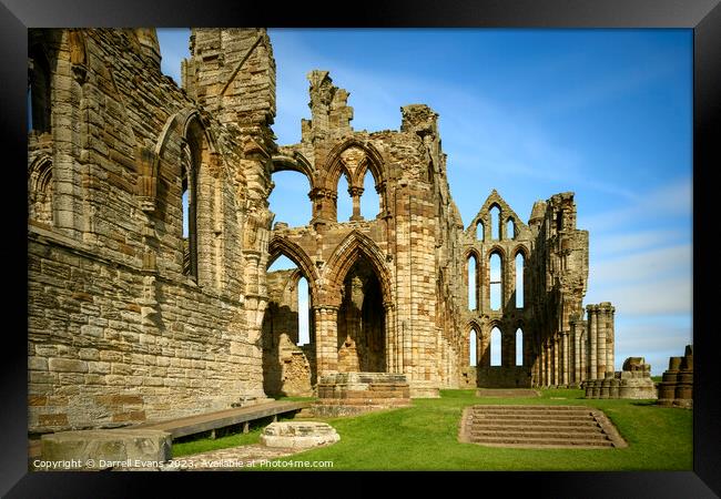 Whitby Ruins Framed Print by Darrell Evans