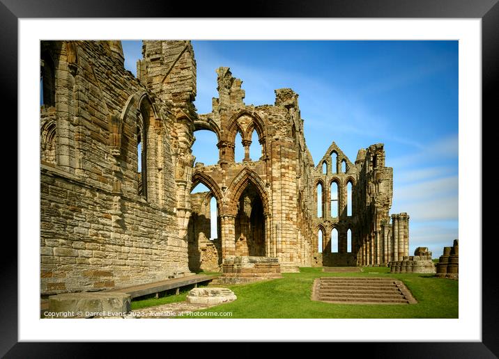 Whitby Ruins Framed Mounted Print by Darrell Evans