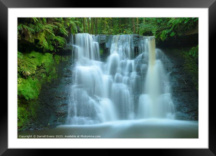 Goit Stock waterfall Framed Mounted Print by Darrell Evans