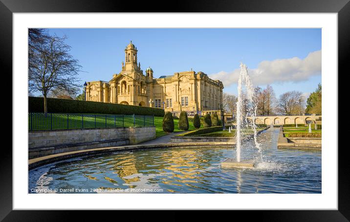 Cartwright Hall and Fountain Framed Mounted Print by Darrell Evans