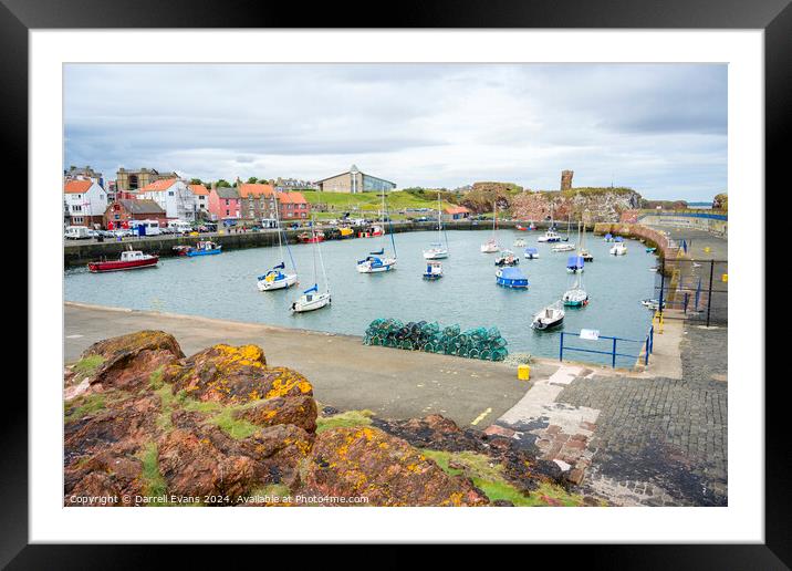 Dunbar Harbour Framed Mounted Print by Darrell Evans