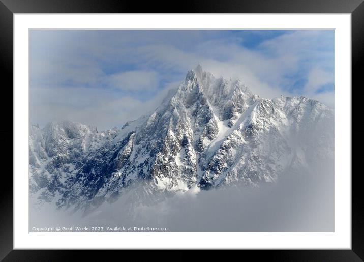 Aiguille Du Midi Framed Mounted Print by Geoff Weeks